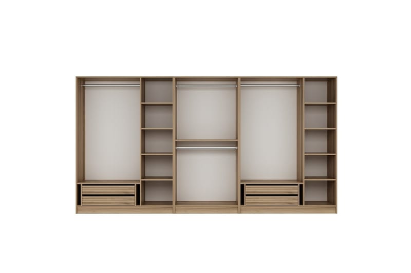 Fruitland Garderob 360 cm - Brun - Förvaring - Klädförvaring - Garderob & garderobssystem - Klädskåp & fristående garderob