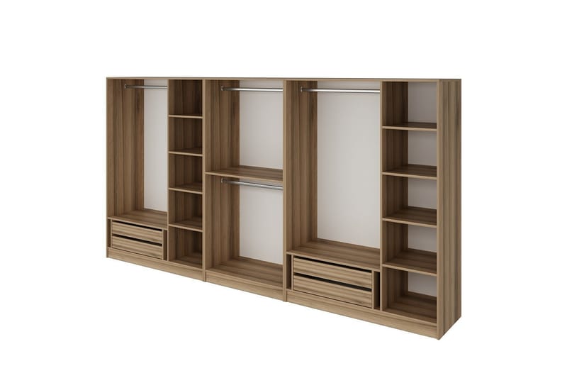 Fruitland Garderob 360 cm - Brun - Förvaring - Klädförvaring - Garderob & garderobssystem - Klädskåp & fristående garderob