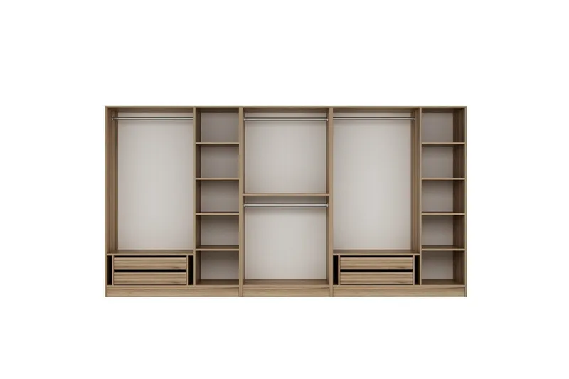 Fruitland Garderob 360 cm - Brun - Förvaring - Klädförvaring - Garderob & garderobssystem - Klädskåp & fristående garderob