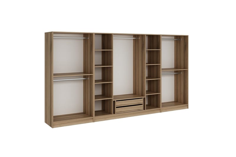 Fruitland Garderob 360 cm - Brun - Förvaring - Klädförvaring - Garderob & garderobssystem - Klädskåp & fristående garderob