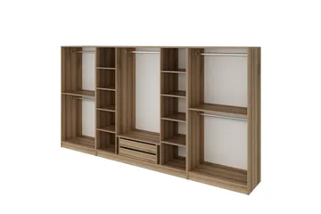 Fruitland Garderob 360 cm - Brun - Förvaring - Klädförvaring - Garderob & garderobssystem - Klädskåp & fristående garderob