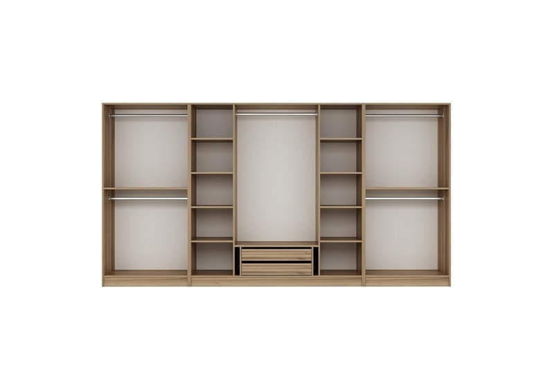 Fruitland Garderob 360 cm - Brun - Förvaring - Klädförvaring - Garderob & garderobssystem - Klädskåp & fristående garderob