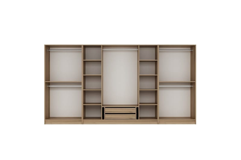 Fruitland Garderob 360 cm - Brun - Förvaring - Klädförvaring - Garderob & garderobssystem - Klädskåp & fristående garderob