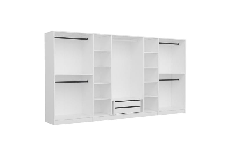 Fruitland Garderob 360 cm - Vit - Förvaring - Klädförvaring - Garderob & garderobssystem - Klädskåp & fristående garderob