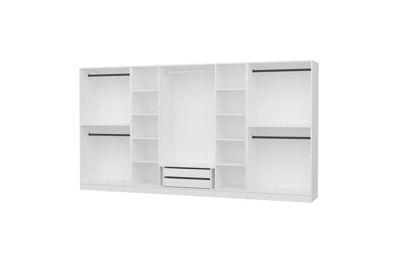 Fruitland Garderob 360 cm - Vit - Förvaring - Klädförvaring - Garderob & garderobssystem - Klädskåp & fristående garderob