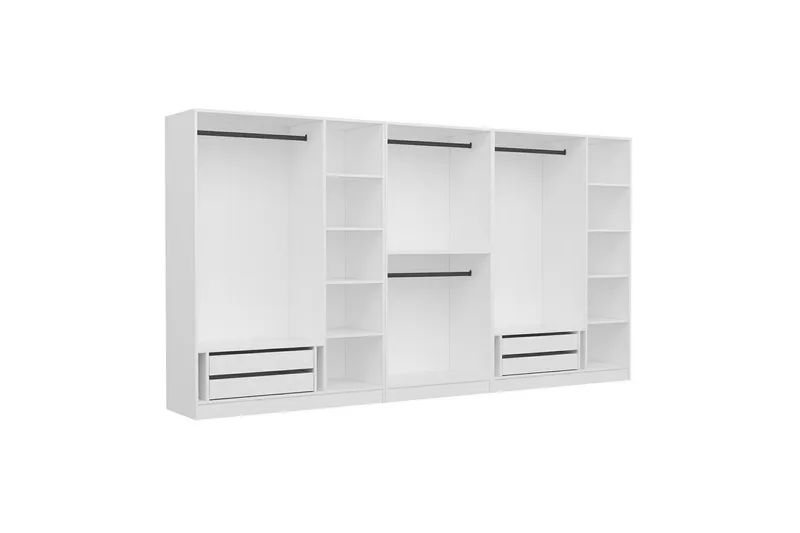 Fruitland Garderob 360 cm - Vit - Förvaring - Klädförvaring - Garderob & garderobssystem - Klädskåp & fristående garderob