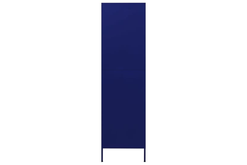 Garderob 90x50x180 cm marinblå stål - Blå - Förvaring - Klädförvaring - Garderob & garderobssystem - Klädskåp & fristående garderob