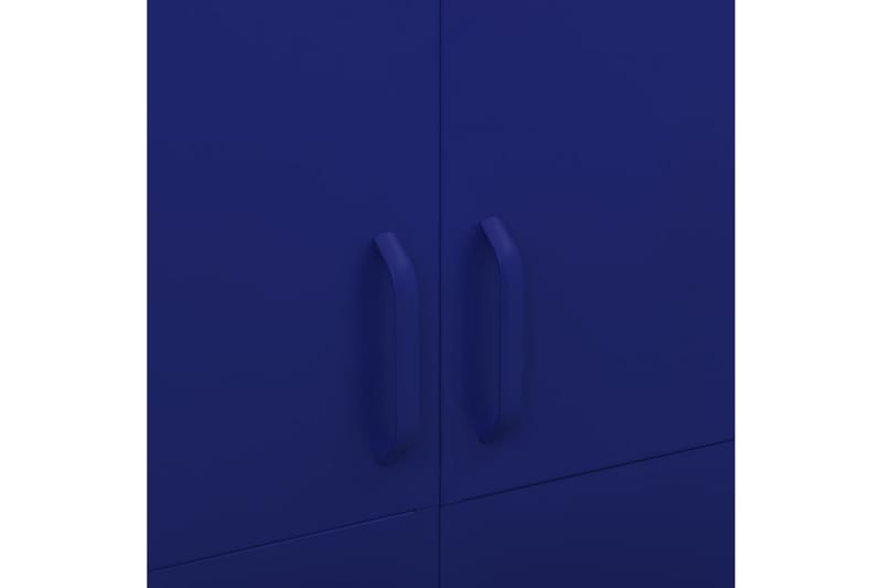 Garderob 90x50x180 cm marinblå stål - Blå - Förvaring - Klädförvaring - Garderob & garderobssystem - Klädskåp & fristående garderob