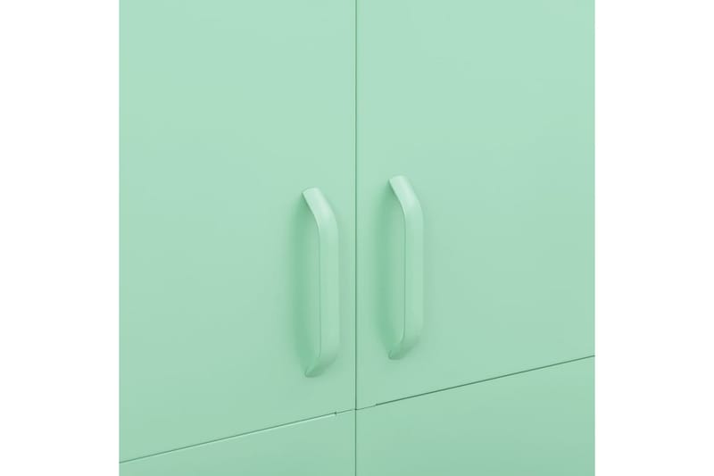 Garderob 90x50x180 cm mintgrön stål - Grön - Förvaring - Klädförvaring - Garderob & garderobssystem - Klädskåp & fristående garderob