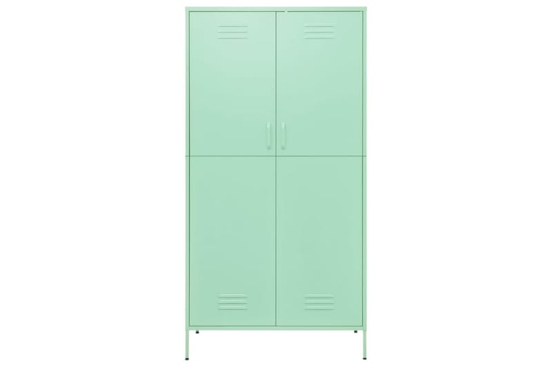 Garderob 90x50x180 cm mintgrön stål - Grön - Förvaring - Klädförvaring - Garderob & garderobssystem - Klädskåp & fristående garderob