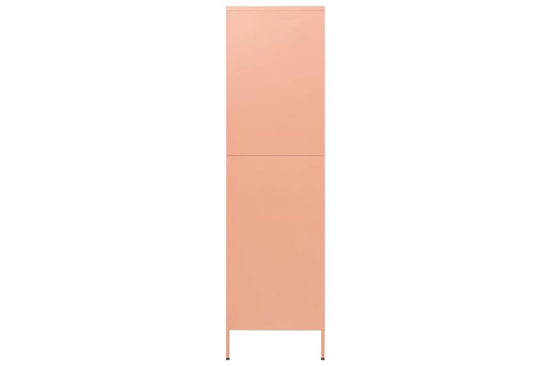 Garderob 90x50x180 cm rosa stål - Rosa - Förvaring - Klädförvaring - Garderob & garderobssystem - Klädskåp & fristående garderob