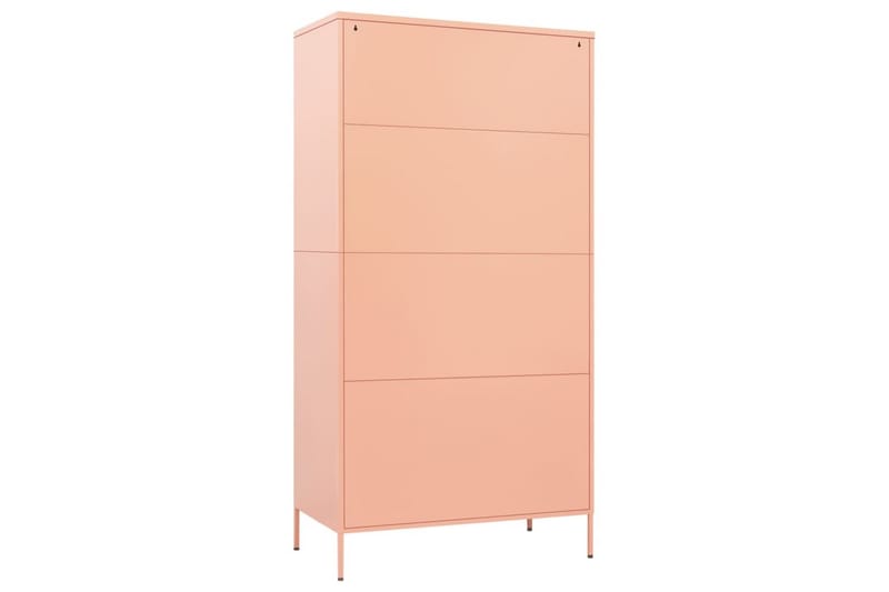 Garderob 90x50x180 cm rosa stål - Rosa - Förvaring - Klädförvaring - Garderob & garderobssystem - Klädskåp & fristående garderob
