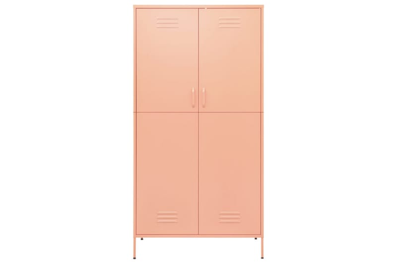 Garderob 90x50x180 cm rosa stål - Rosa - Barngarderob - Klädskåp & fristående garderob
