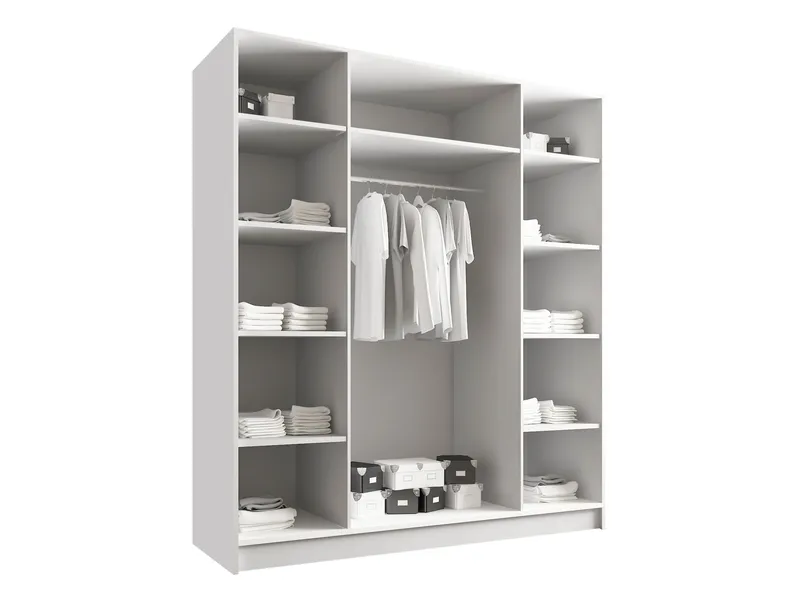 Herrljunga Garderob 200x215 cm - Brun/Svart - Förvaring - Klädförvaring - Garderob & garderobssystem - Klädskåp & fristående garderob