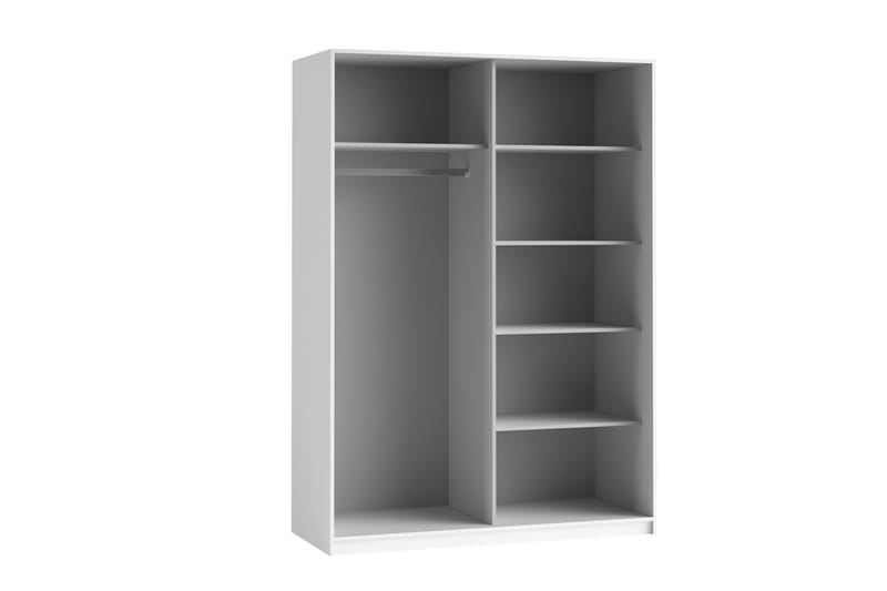 Lecia Garderob 120x210 cm - Vit - Förvaring - Klädförvaring - Garderob & garderobssystem - Klädskåp & fristående garderob