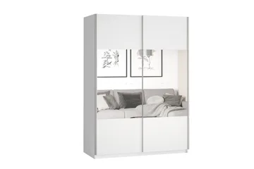 Lecia Garderob 120x210 cm - Vit - Förvaring - Klädförvaring - Garderob & garderobssystem - Klädskåp & fristående garderob