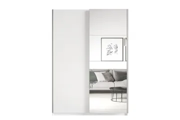 Lecia Garderob 120x210 cm - Vit - Förvaring - Klädförvaring - Garderob & garderobssystem - Klädskåp & fristående garderob