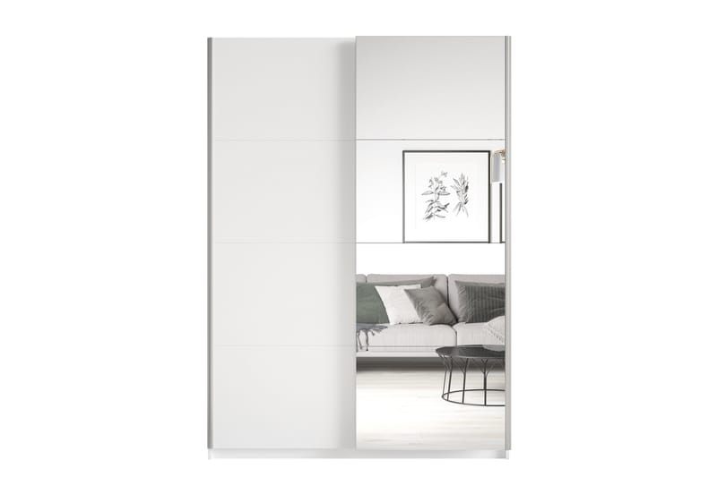 Lecia Garderob 120x210 cm - Vit - Förvaring - Klädförvaring - Garderob & garderobssystem - Klädskåp & fristående garderob