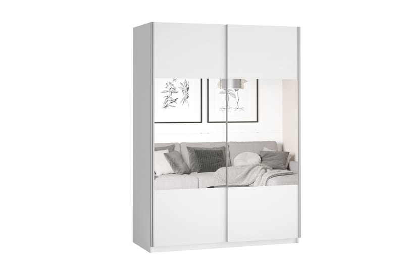 Lecia Garderob 150x210 cm - Vit - Förvaring - Klädförvaring - Garderob & garderobssystem - Klädskåp & fristående garderob