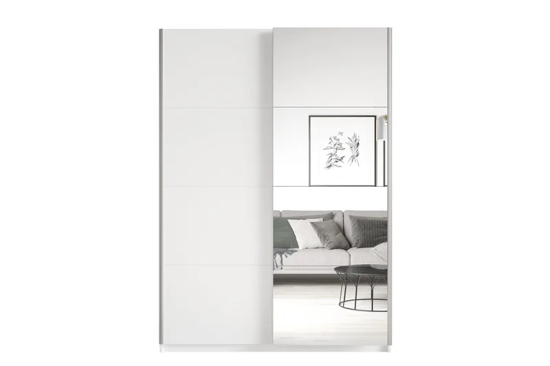 Lecia Garderob 150x210 cm - Vit - Förvaring - Klädförvaring - Garderob & garderobssystem - Klädskåp & fristående garderob