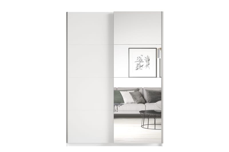 Lecia Garderob 150x210 cm - Vit - Förvaring - Klädförvaring - Garderob & garderobssystem - Klädskåp & fristående garderob