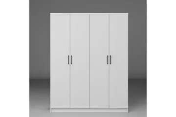 Olera Garderob 140x180 cm - Vit - Förvaring - Klädförvaring - Garderob & garderobssystem - Klädskåp & fristående garderob