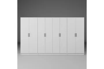 Olera Garderobsskåp 300x180 cm - Vit - Förvaring - Klädförvaring - Garderob & garderobssystem - Klädskåp & fristående garderob