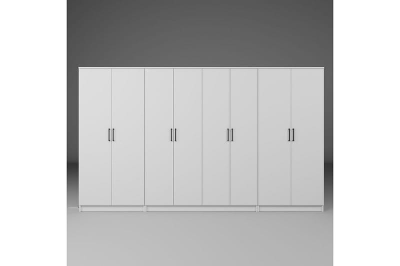 Olera Garderobsskåp 300x180 cm - Vit - Förvaring - Klädförvaring - Garderob & garderobssystem - Klädskåp & fristående garderob