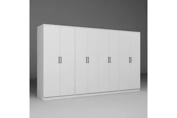 Olera Garderobsskåp 300x180 cm - Vit - Förvaring - Klädförvaring - Garderob & garderobssystem - Klädskåp & fristående garderob