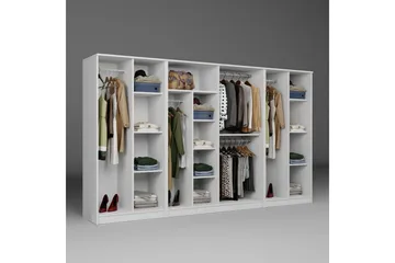 Olera Garderobsskåp 300x180 cm - Vit - Förvaring - Klädförvaring - Garderob & garderobssystem - Klädskåp & fristående garderob