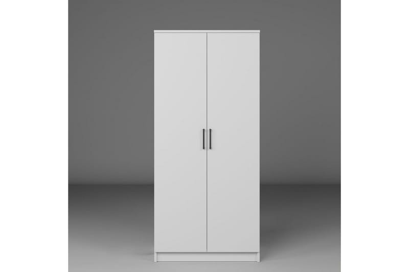 Olera Garderobsskåp 80x180 cm - Vit - Förvaring - Klädförvaring - Garderob & garderobssystem - Klädskåp & fristående garderob