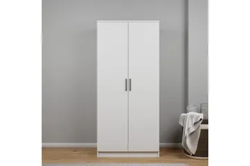 Olera Garderobsskåp 80x180 cm - Vit - Förvaring - Klädförvaring - Garderob & garderobssystem - Klädskåp & fristående garderob