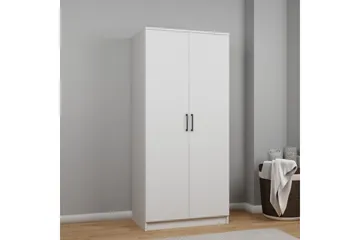 Olera Garderobsskåp 80x180 cm - Vit - Förvaring - Klädförvaring - Garderob & garderobssystem - Klädskåp & fristående garderob