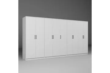 Olera Hörngarderob 340x180 cm - Vit - Förvaring - Klädförvaring - Garderob & garderobssystem - Klädskåp & fristående garderob