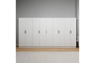 Olera Hörngarderob 340x180 cm - Vit - Förvaring - Klädförvaring - Garderob & garderobssystem - Klädskåp & fristående garderob