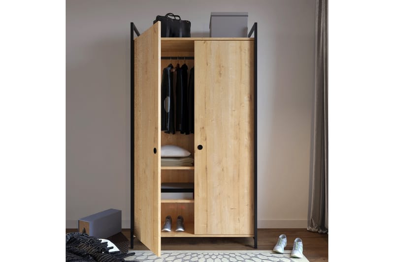 Ombleze Garderob 100x40 cm - Natur - Klädskåp & fristående garderob