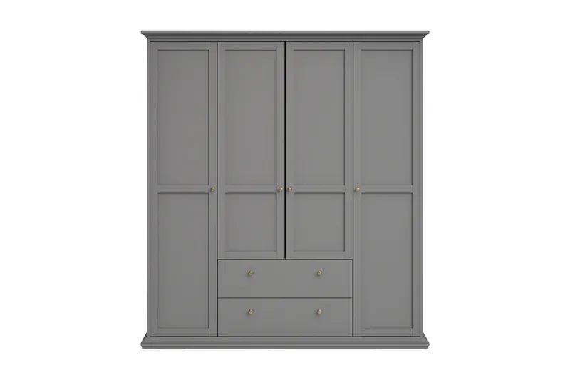 Paris Garderobskåp 201 cm, Grå