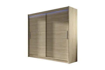 Prag Garderob 180x57x215 cm - Beige - Förvaring - Klädförvaring - Garderob & garderobssystem - Klädskåp & fristående garderob