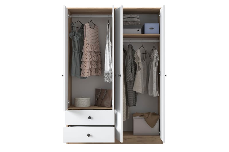 Rinorea Garderob 120x170 cm - Brun - Klädskåp & fristående garderob