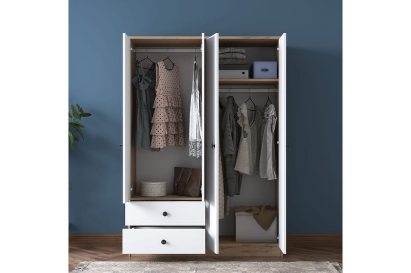 Rinorea Garderob 120x170 cm - Brun - Klädskåp & fristående garderob