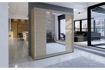 Talin Garderob 180x58x215 cm - Beige|Grå - Förvaring - Klädförvaring - Garderob & garderobssystem - Klädskåp & fristående garderob