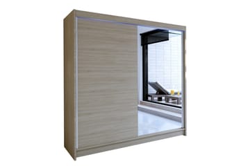 Talin Garderob 180x58x215 cm - Beige|Grå|Vit - Förvaring - Klädförvaring - Garderob & garderobssystem - Klädskåp & fristående garderob