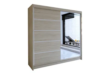 Talin Garderob 58x180 cm LED-belysning - Ek - Förvaring - Klädförvaring - Garderob & garderobssystem - Klädskåp & fristående garderob