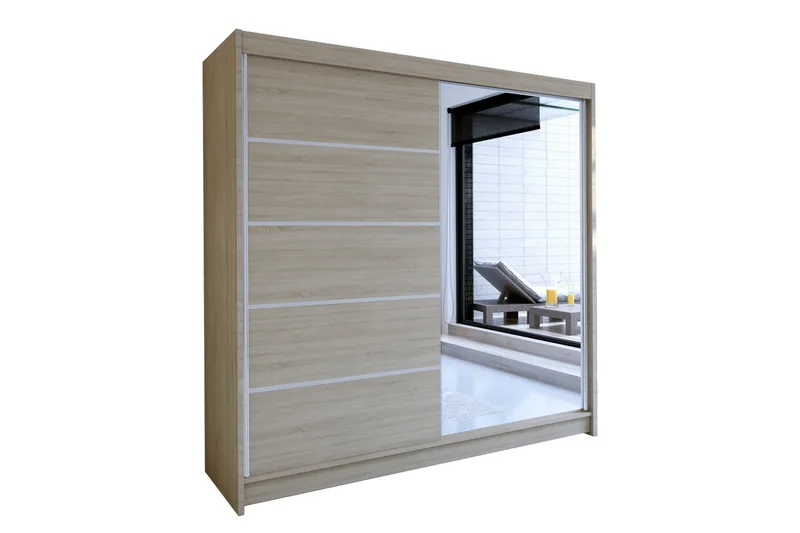 Talin Garderob 58x180 cm LED-belysning, Ek