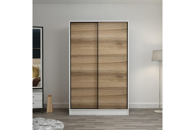 Fruitland Garderob 120 cm - Brun/Vit - Förvaring - Klädförvaring - Garderob & garderobssystem