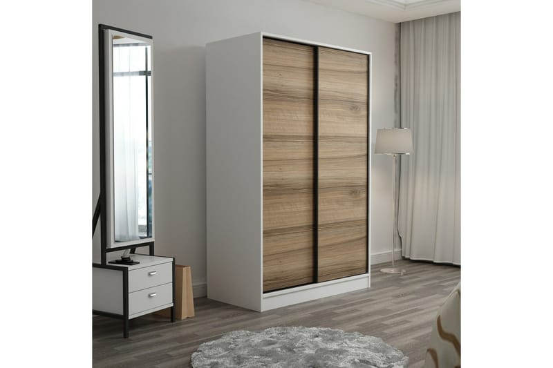 Fruitland Garderob 120 cm - Brun/Vit - Förvaring - Klädförvaring - Garderob & garderobssystem
