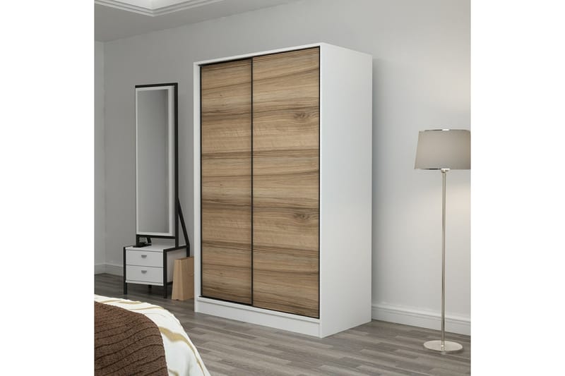 Fruitland Garderob 120 cm - Brun/Vit - Förvaring - Klädförvaring - Garderob & garderobssystem