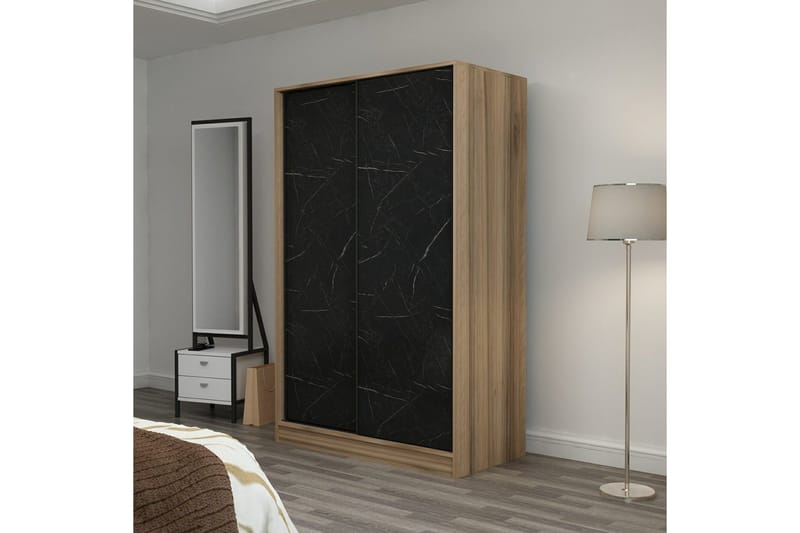 Fruitland Garderob 120 cm - Svart/Brun - Förvaring - Klädförvaring - Garderob & garderobssystem