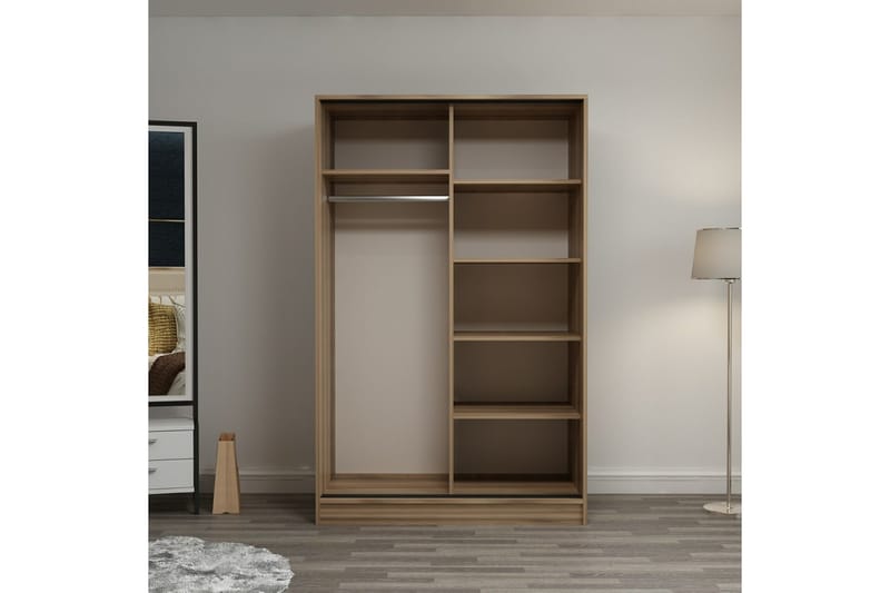 Fruitland Garderob 120 cm - Svart/Brun - Förvaring - Klädförvaring - Garderob & garderobssystem