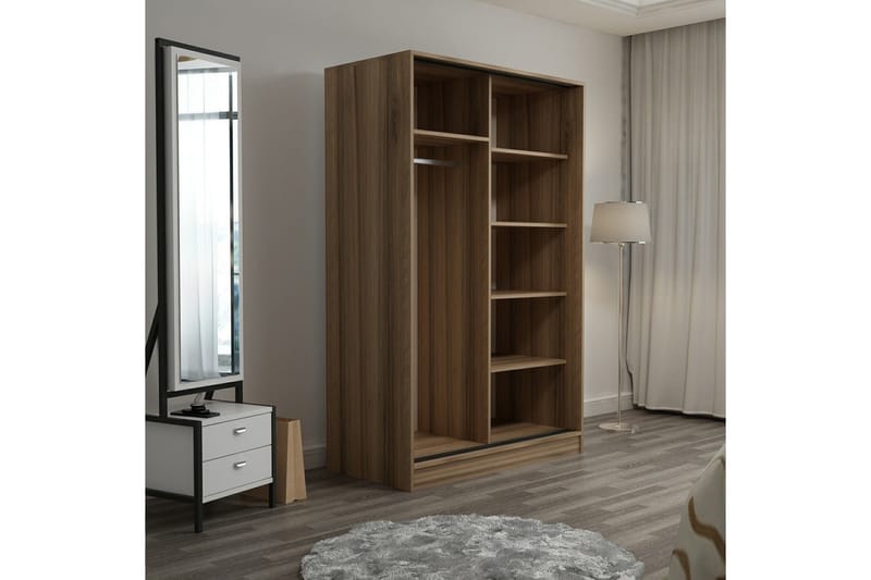 Fruitland Garderob 120 cm - Svart/Brun - Förvaring - Klädförvaring - Garderob & garderobssystem